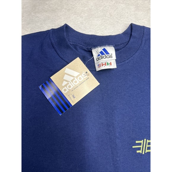Deadstock Vintage 90s Adidas Navy Blue Sleeveless T-Shirt Men's Size Small NWT - Picture 3 of 7
